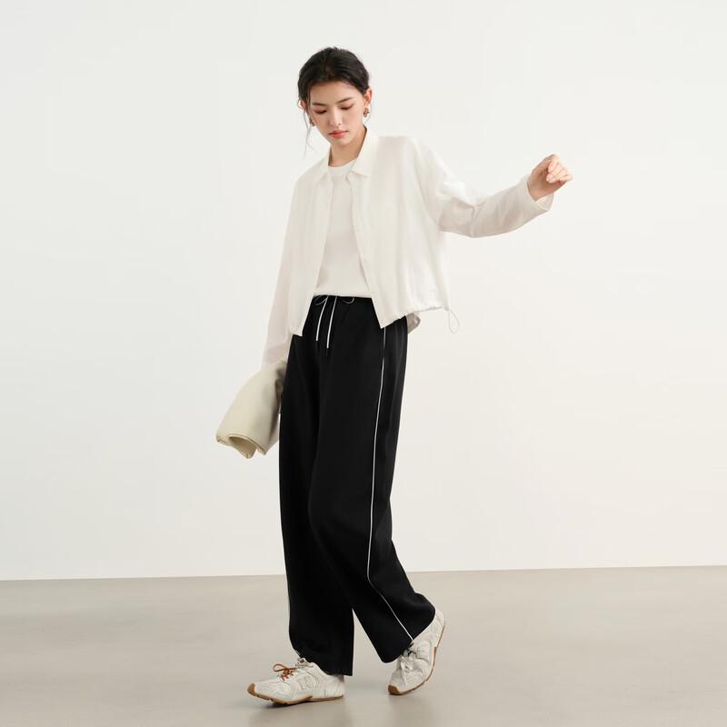 Elva' Island Women's Fall Petite Fashion Straight-Leg Casual Pants