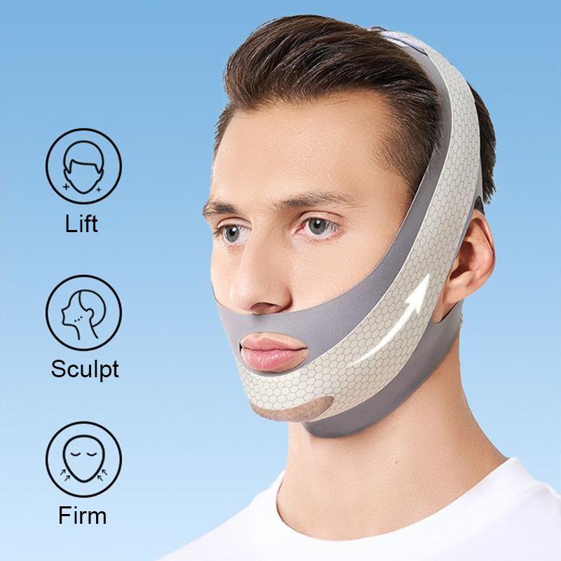 Doppelkinn Gesichtsmaske Gesichtsmaske zur Gesichtsverschlankung Schlankheitsbandage Hautpflegegürtel Form Lift Reduzieren Gesichtsverschlankung Schlanker Für Männer