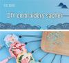Peace Amulet Embroidery Kit: Beginner's DIY Cross Stitch Sachet Pouch