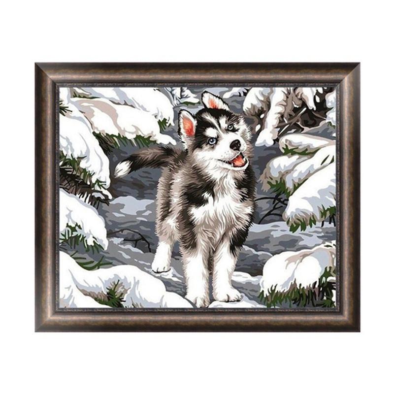 HC 5D DIY Full Resin Diamond Animal Cross Stitch Round Diamond Embroidery Flower Bloom Diamond