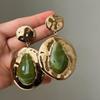 Unique Irregular Resin Round Earrings: Retro, Trendy, and Chic Studs for Women
