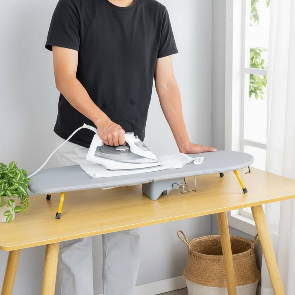 Folding Ironing Board Foldable Tabletop Ironing Board Laundry Item Storage Rack Home Goods Reinforced