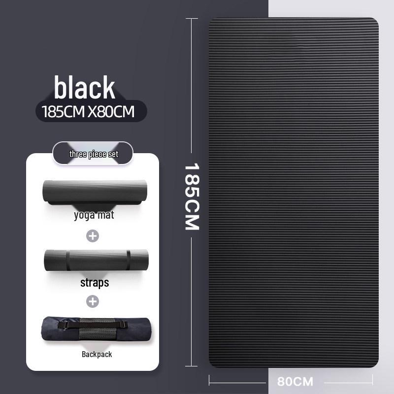Non-Slip Thick Yoga Mat for Beginners - Indoor Fitness & Exercise Aid