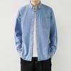 2026 Men Spring Auntum Denim Shirt Mens Long Sleeve Cotton Thin Slim Jeans Cowboy Shirts Male Soft Comfortable Tops 4Xl
