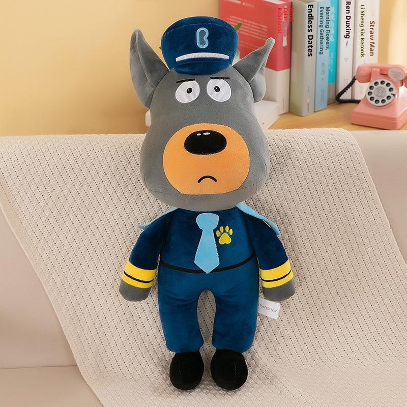 1Pcs Anime Security Sergeant Labrador Wolf Dog Plush Stuffed Toys 30/45Cm Sheriff Labrador Dog Plush Toy Doll Birthday Xmas Gift