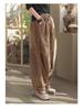 Women's Retro Corduroy Harem Pants - Elastic Waist, Lace-up, Patchwork, Plus Velvet, Thickened for Spring/Autumn