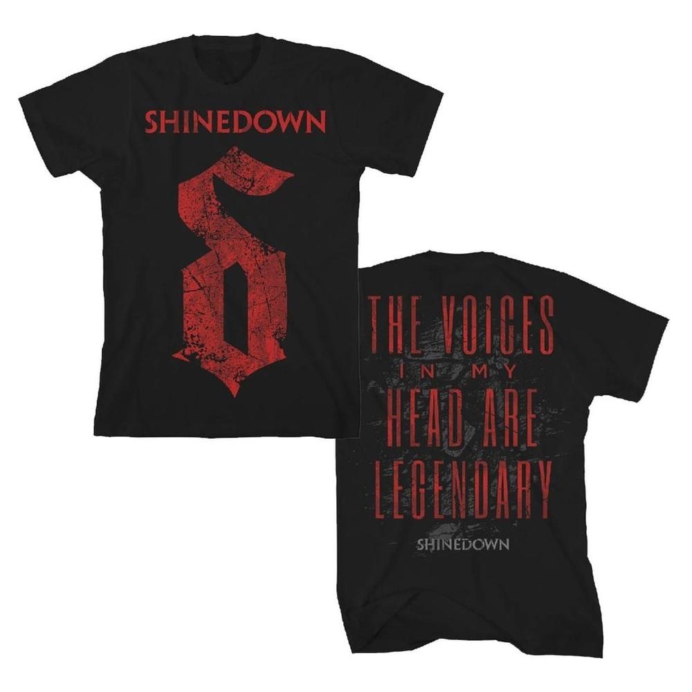 Shinedown The Voices Slim Fit TShirt Rock Band Graphic Tee Unisex T-Shirt XXL