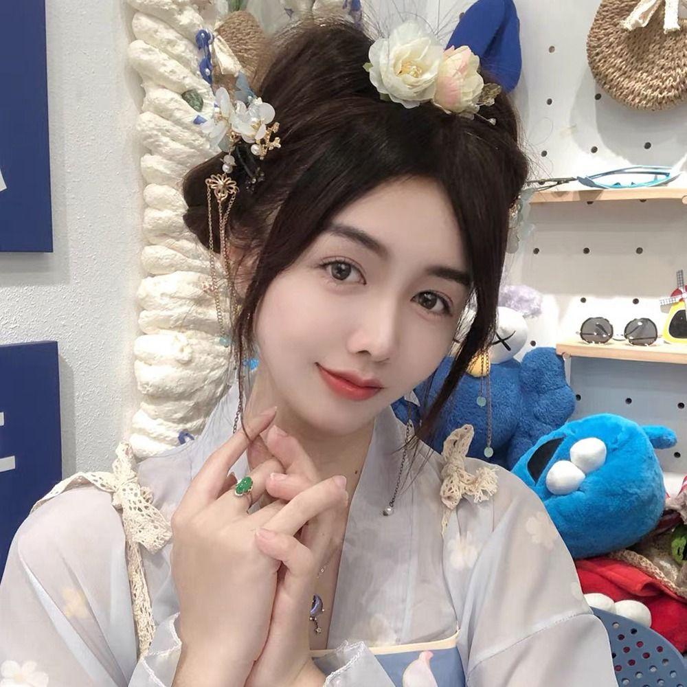 Flower Duckbill Clips Chinese Style Korean Hairpins Barrettes Women Hair Clips Bride Headdress