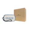 Coach Jamie 18 Classic Monogram Print Double Card Slot Zipper Closure Wristlet Women Wristlet Chalk-White Indigo CB851-SVUOB