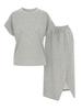 PAIGEFLYNN Round Neck T-Shirt Cut-Out Skirt Set_S5Bse001C