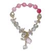 Women Diamond Crystal Candy Color Lucky Cat Pendant Bracelet