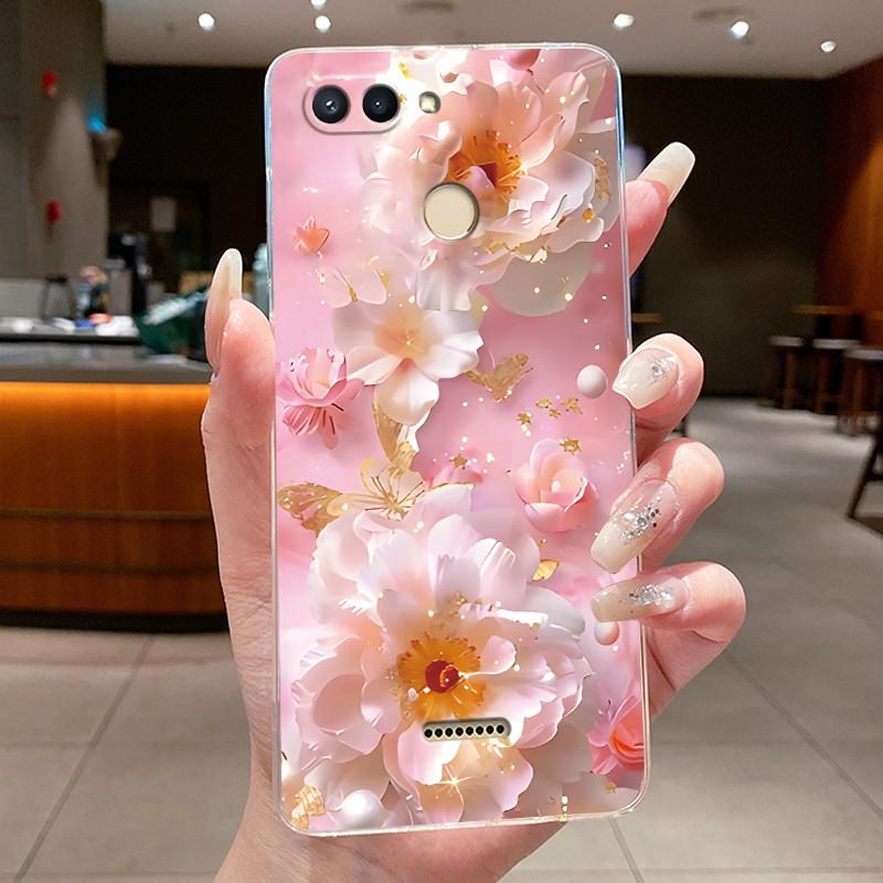 For Xiaomi redmi 6 6A 5A 4A 4X Case Clear Luxury Fashion Butterfly Flower TPU Soft Silicone Casing Cover Transparent Phone Case