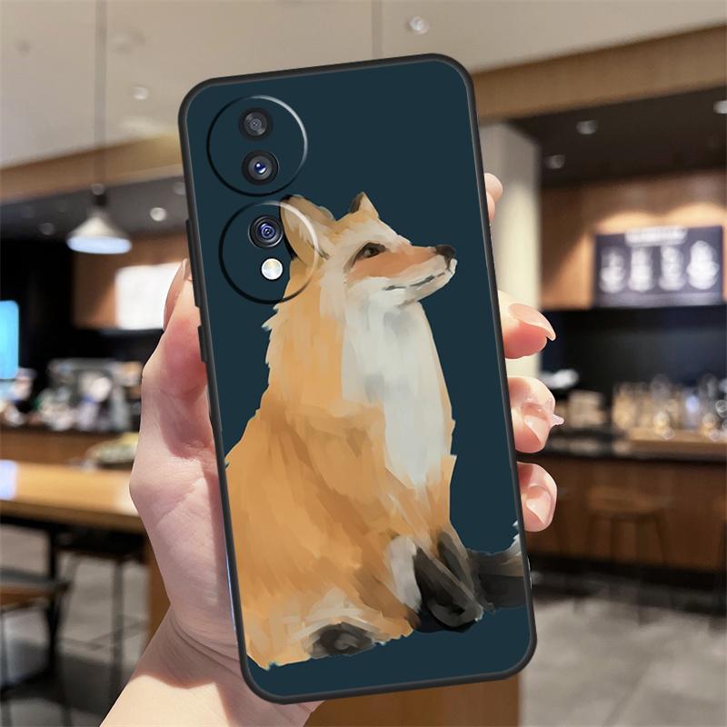 Anime Funny Fox Case For Honor Magic 5 6 7 8 Pro Honor 200 400 50 70 90 Lite X8b X8c X9b X9c X9d Win RT Cover