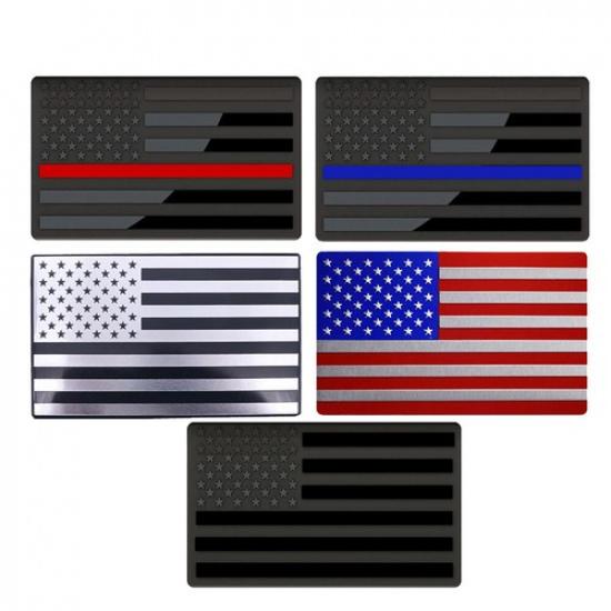 2pcs Car Truck Metal USA American Flag Sticker Decal Body Emblem Accessories