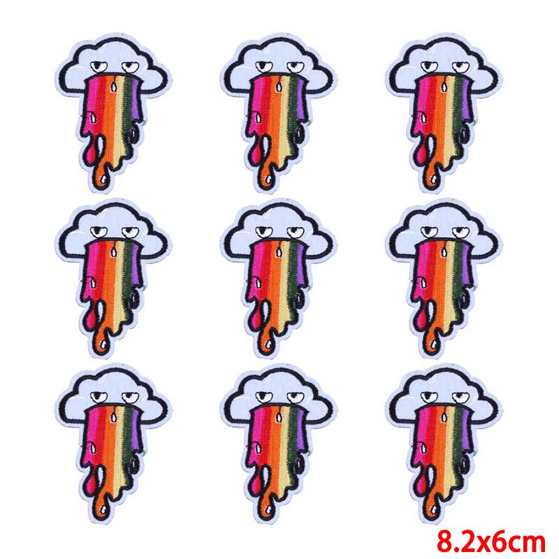 10 Pcs/lot Wholesale Embroidery Patch Iron On Patches For Clothing Patches On Clothes Jackets Decor Applique Sew Supplies