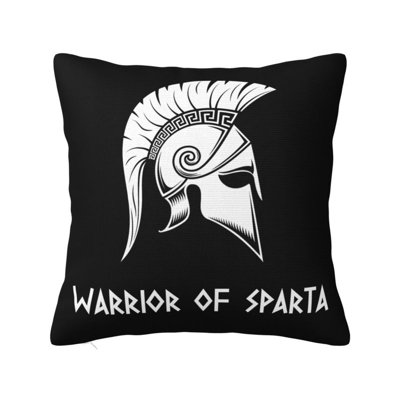 Luxury Sparta Spirit Spartan Skull Sofa Cushion Cover Velvet Throw Pillow Case for Living Room