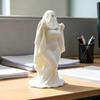 3D Printed Halloween Ghost Bride Statue Ornament, Female Figure Sculpture with Stable Base Decorative Minimalist Spooky Figurine for Modern Home Decor
