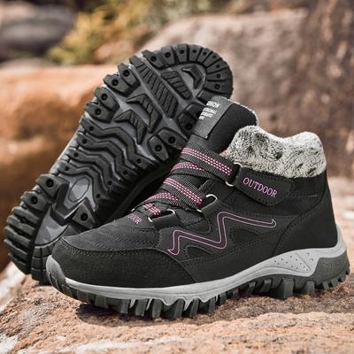 35-42 Scarpe invernali in cotone femminile Stivali anti-sci Stivali da neve di grandi dimensioni con fondo spesso