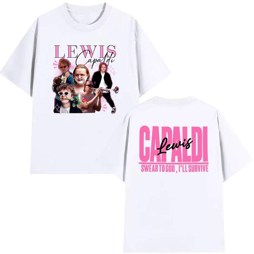 2026 SpringSummer Fashion Singer Lewis CCapaldi World Tour Unisexs Gothic Super Cotton Tshrit Comfort Tide Shortsleeved Shirt