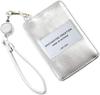 Altro Rose Silver Pass Case for Men and Women, Cute, Stylish, Simple, Leather and Synthetic Leather with Reel, Logo, Slim, Vertical Design, Korean,
