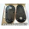 Universal JDM Carbon Fiber Hood Pin Plus Flush Mount Latch Kit Lock With Keys