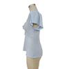 2026 Summer New V-neck Drawstring Tie Sexy Short Sleeve Solid Color Women's T-shirt