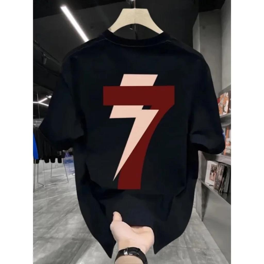 Men's Summer Cotton Printed Short Sleeved T-shirt Casual Loose Couple T-shirt Fashionable Round Neck Breathable Large T-shirt