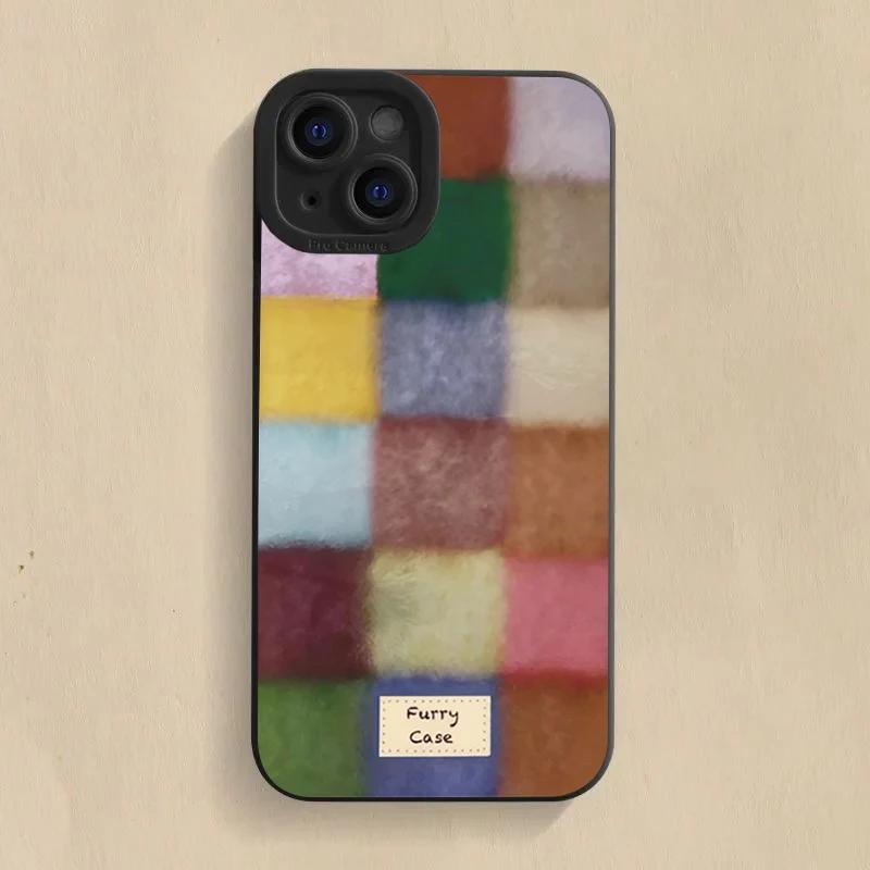 

Cute Dopamine Color Block Match Plaid Case For Samsung Galaxy A16 A06 A26 A54 A33 A34 S25 S24 S23 S22 Ultra Plus FE Soft Cover For SamsungS24 Ultra
