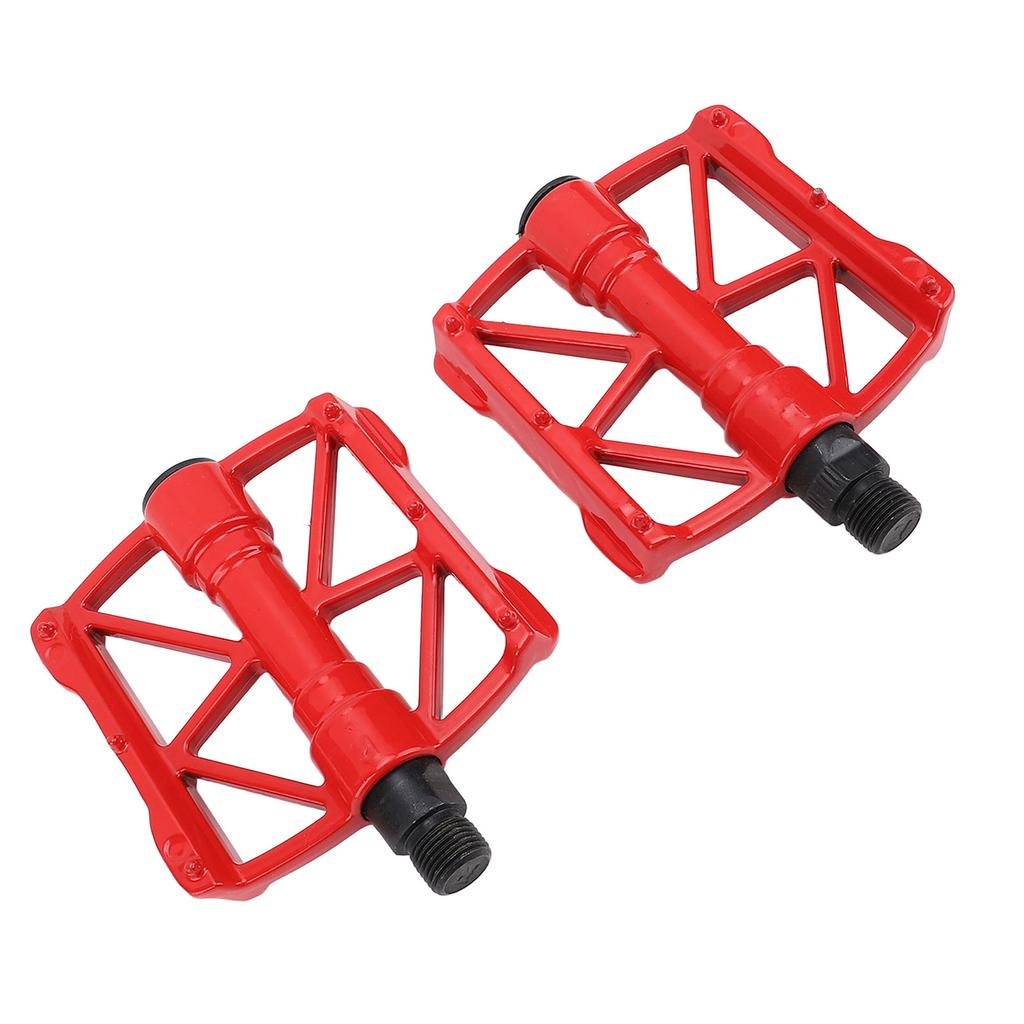 1 Pair Cycling Pedals Double Side Non Slip Pins Aluminum Alloy Hollow Foot Pedal for Mountain Road