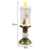 Christmas Music Box Candle Holder and Candle Shaped Night Light for Office Birthday Bedroom Table Centerpiece Party Accessories