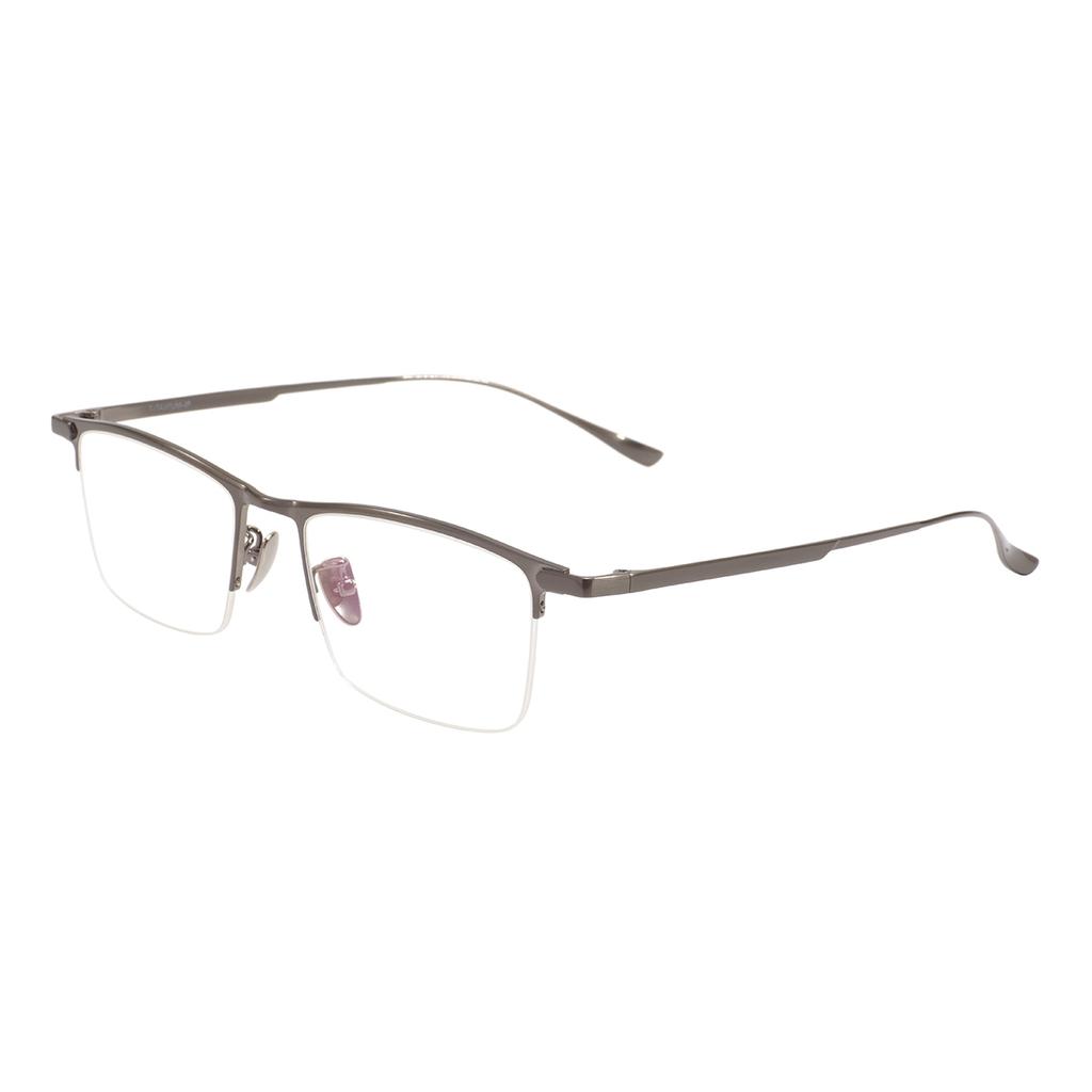Men's Business High Quality Large Titanium Spectacle Browline Rectangular Half Rim Glasses Frame For Optical Prescription Lenses