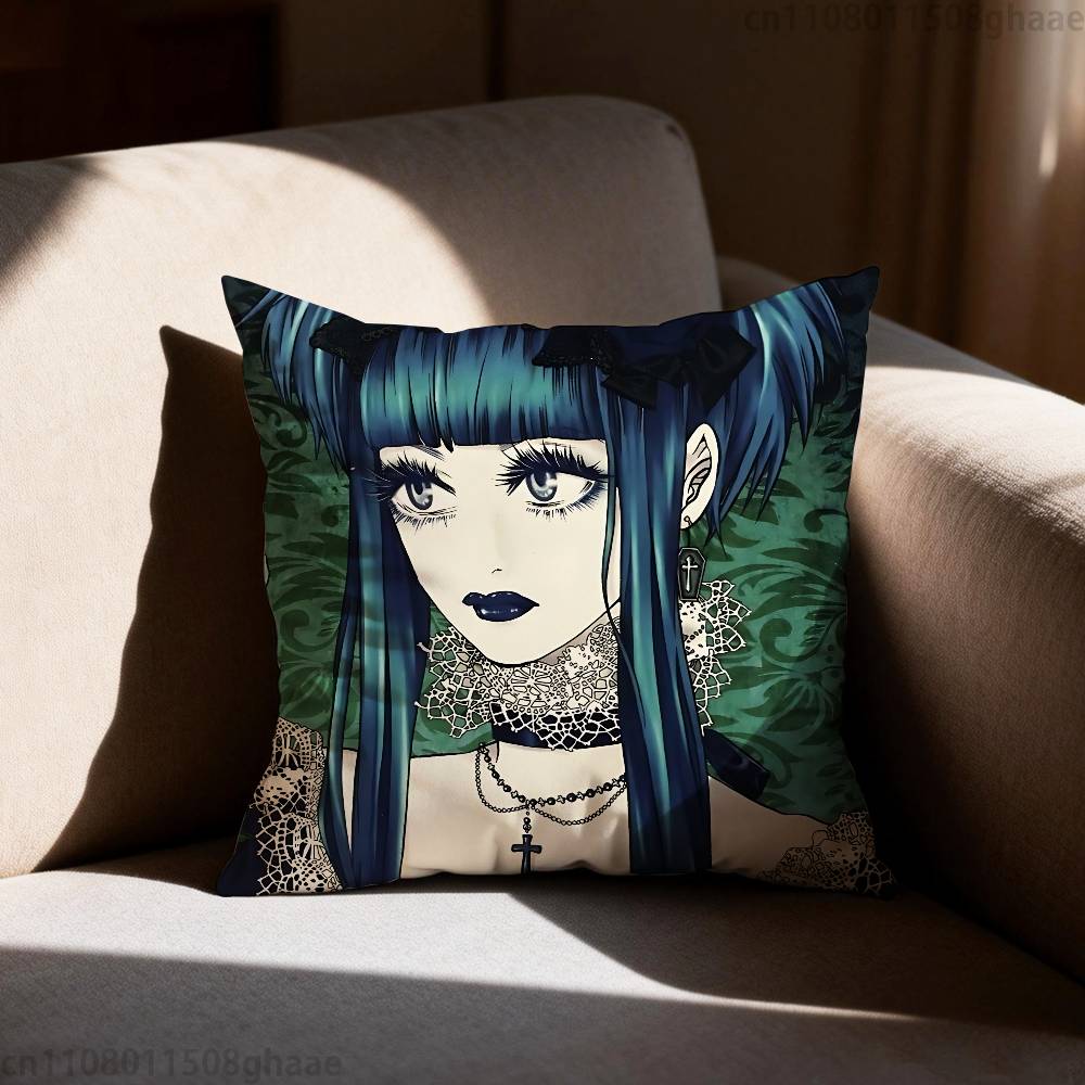 Malice Mizer Visual Kei Rock Pillow Case Antidustmite Pillowcase Invisible zipper silky short plush Sofa cushion cover