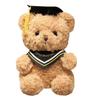 23cm Plush Bear Doll Doctor's Clothing Graduation Doll Soft Plush Dr. Bear  Students