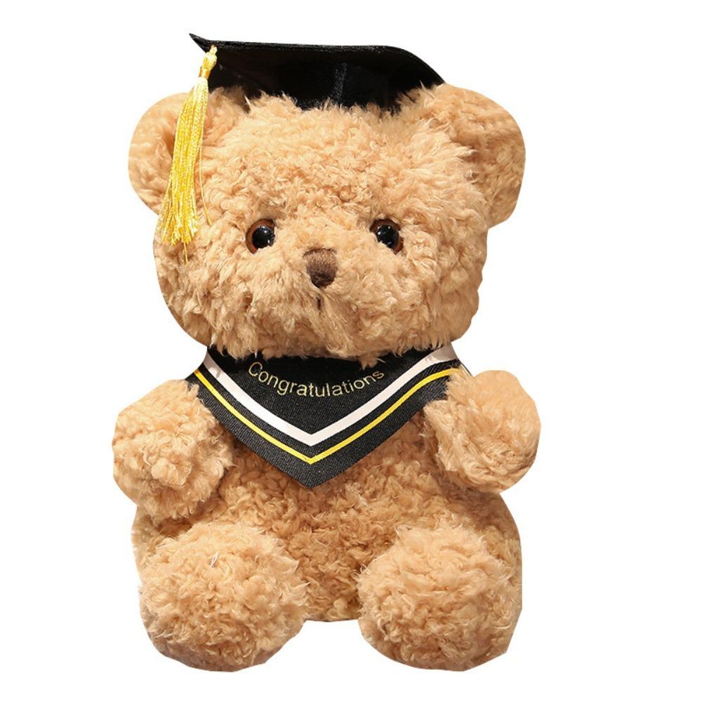 23cm Plush Bear Doll Doctor's Clothing Graduation Doll Soft Plush Dr. Bear  Students
