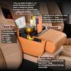 Car Armrest Cushion for SUV with Cup Holder 2.75" Height,5-in-1 Center Console Cover with 2 Storage Bags, Tissue Box Slot, Phone Slot for Sedans, Car