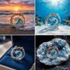 Creative Wave Pendant Necklace Ocean Style Spindrift Jewelry Sea Oath Necklace  Daily Wear