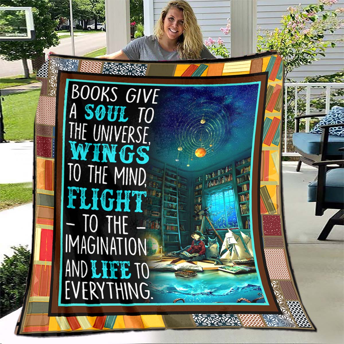 

Vintage Library 3D Print Ковдра Диван-ліжко Ковдра Суперм яка тепла ковдра Фланелева ковдра ковдри для ліжок 75x90cm