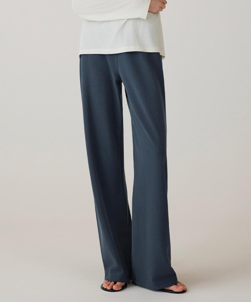 Siyajyu Sipt7191 Comfort Daimaru Elastic Waist Pants_Navy Blue