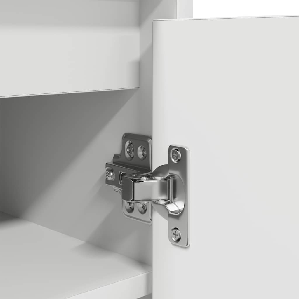 Shoe Cabinet White 29.5 x 34 x 76 cm Engineered Wood