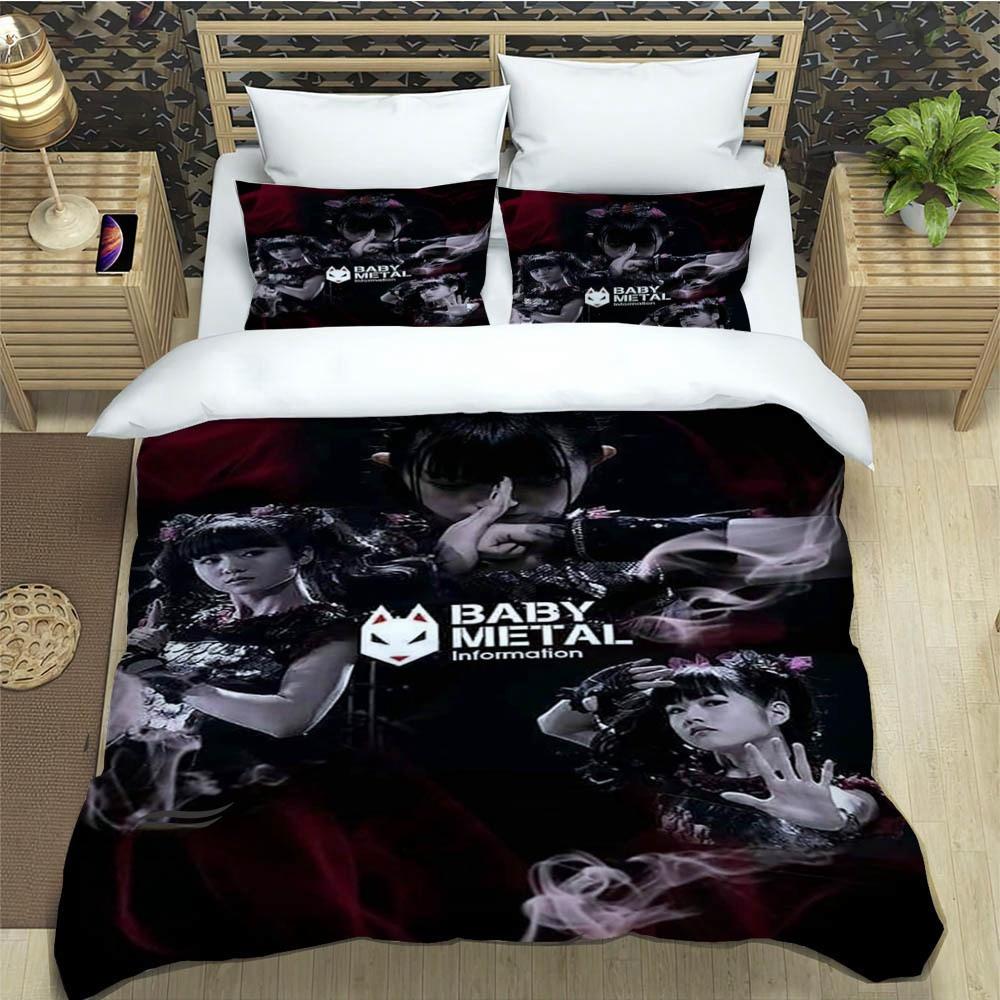 3D Print Music Band BABYMETAL Bedding Set Single Twin Full Queen King Size Bed Set Adult Kid Bedroom Duvetcover Set Home Textile