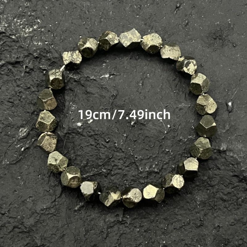 Xi Yin Faceted Chalcopyrite Elastic Bracelet - Popular in Europe & America