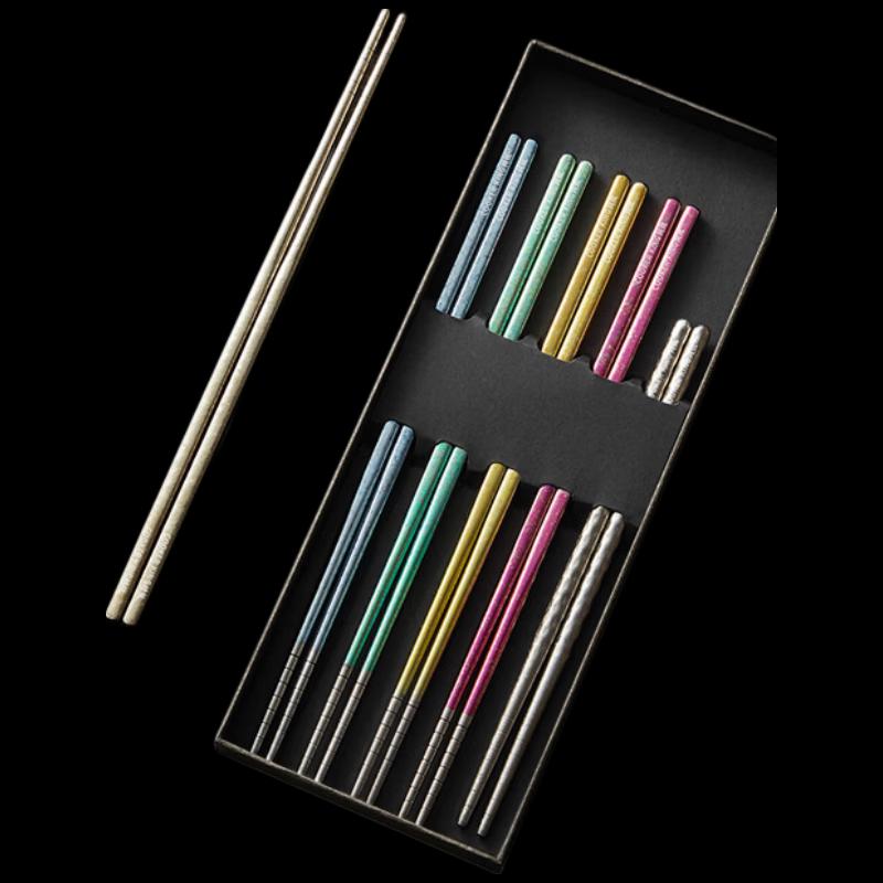 COOKER KING Titanium Crystal Family Chopsticks - 5 Pairs