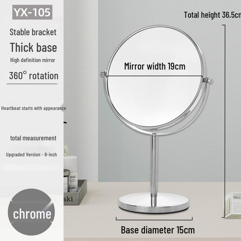 Двустороннее светодиодное увеличительное зеркало для макияжа и красоты Flat Mirror + 3x Magnification