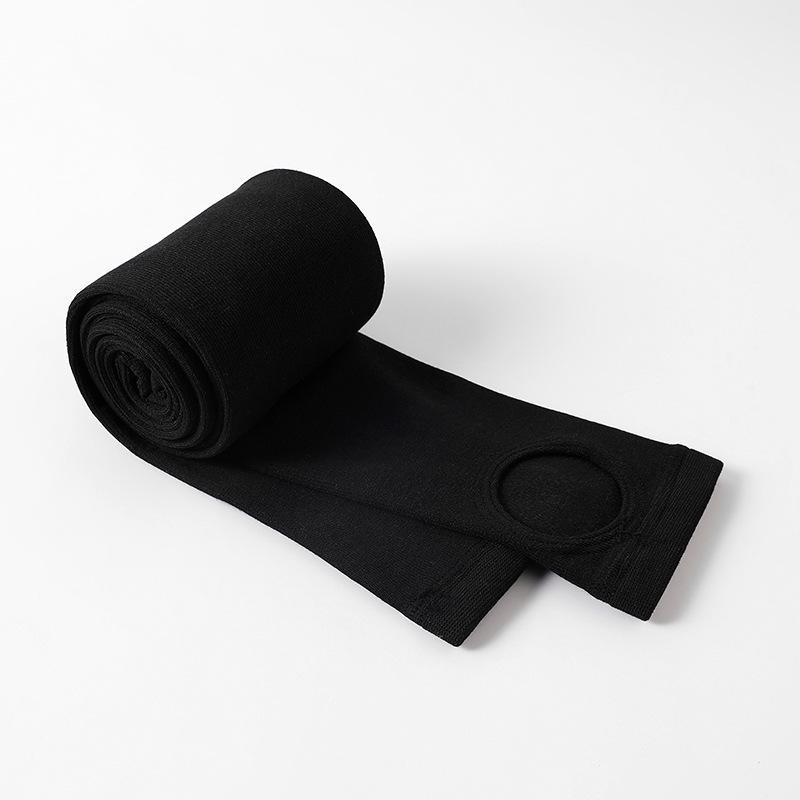 Women's Fleece-Lined High-Waisted Vertical Striped Leggings: Slimming, Tummy-Control, Warm Stirrup Tights for Autumn/Winter.