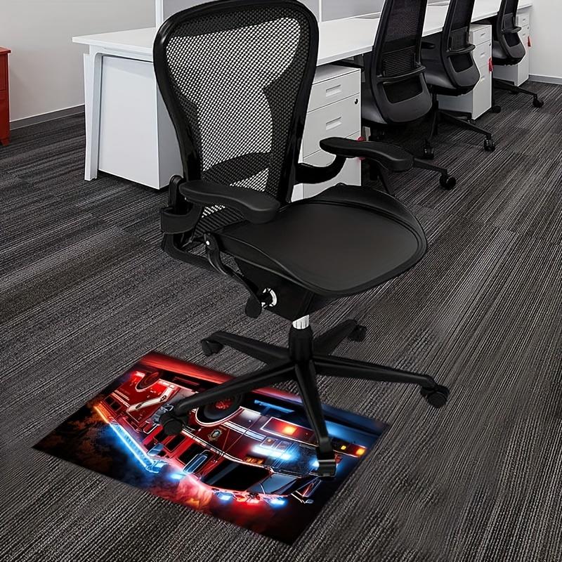 

1pc Fire Truck Square Rug - 800g/m² Heavyweight Polyester, Vibrant Red & Blue Emergency Design, Large Sizes up to 70.87inch, Durable Decorat 60x90cm (23x35inch)