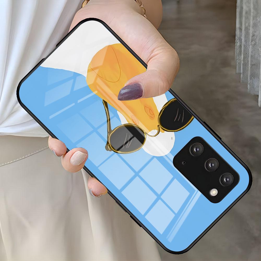 Funny D-DucK Goose Meme Phone Case For Samsung S26 S25 S24 FE S23 S22 S21 Plus S20 Ultra Note20Ultra Black Glass Cover