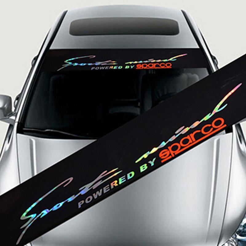 Colorful Reflective Car Stickers Waterproof Decal Front and Rear Windshield Decoration Reflective Laser Auto Accessories