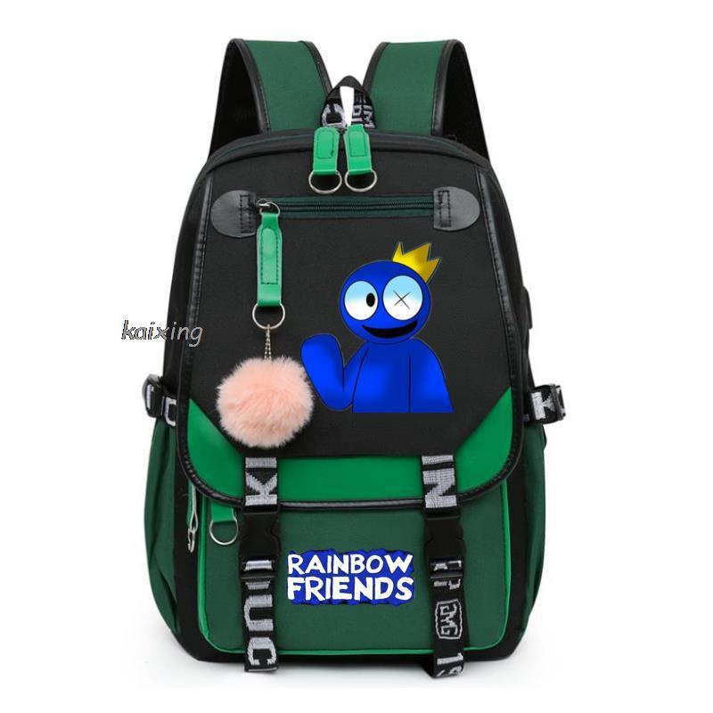 Usb Girls Backpack Rainbowfriends School Bag Young Ladies Travel Bag