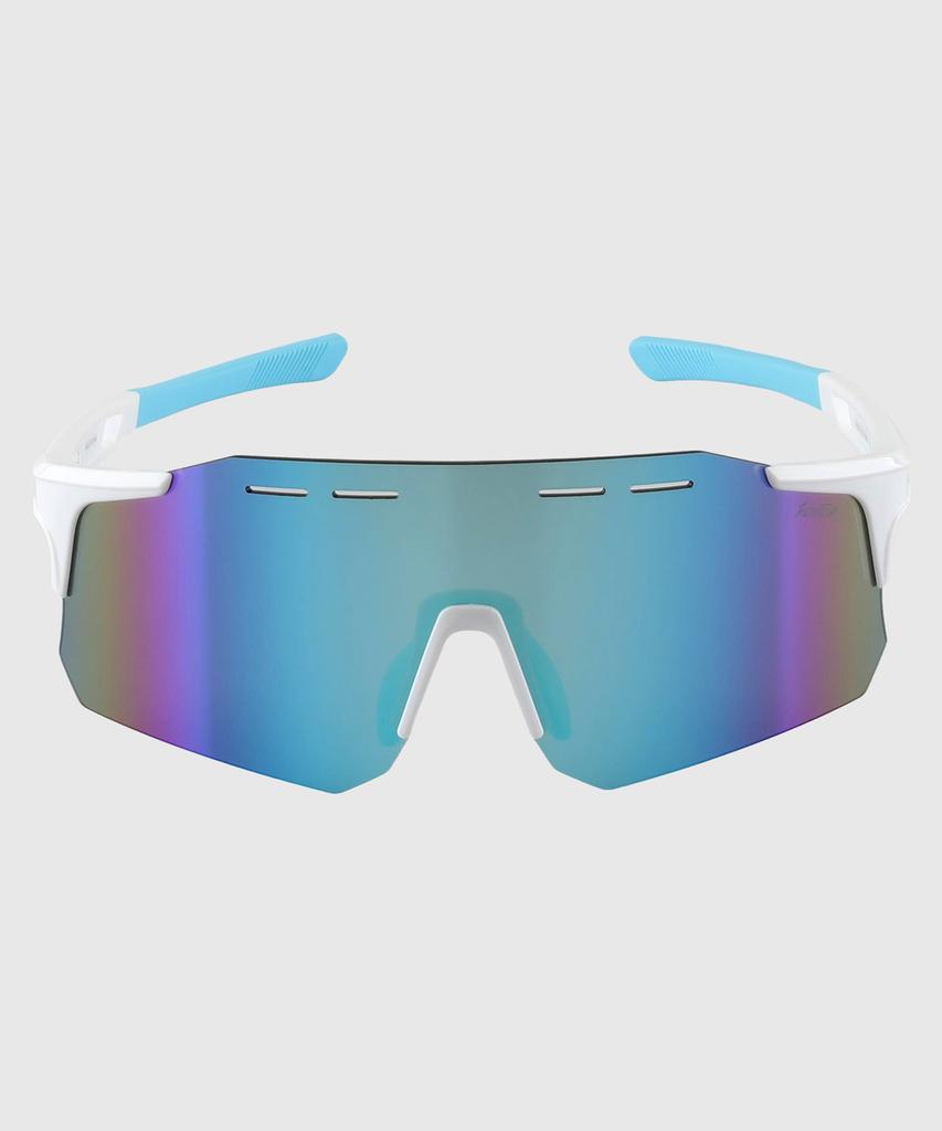 Tuditeo Nus Goggles Uv Protection Athletic Sunglasses C3 Blue/White Frame Blue