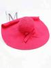Cappello da Sole da Donna in Paglia con Tesa Extra Larga e Calotta Rotonda, Pieghevole, Monocolore, Cappello da Spiaggia
